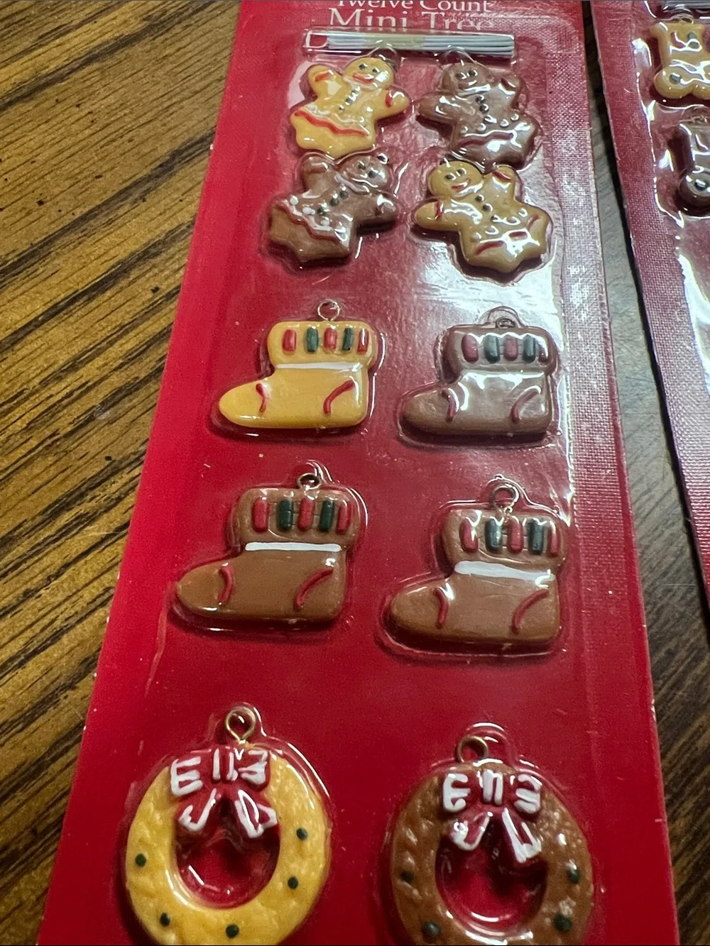 Vintage Holiday Time Holiday Charm Set - Red, Brown, Yellow
